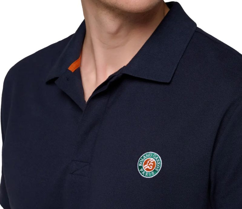 Мужское теннисное поло Roland Garros Basic Islande - navy
