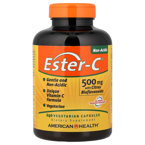 American Health, Ester-C® с цитрусовыми биофлавоноидами, 240 вегетарианских капсул
