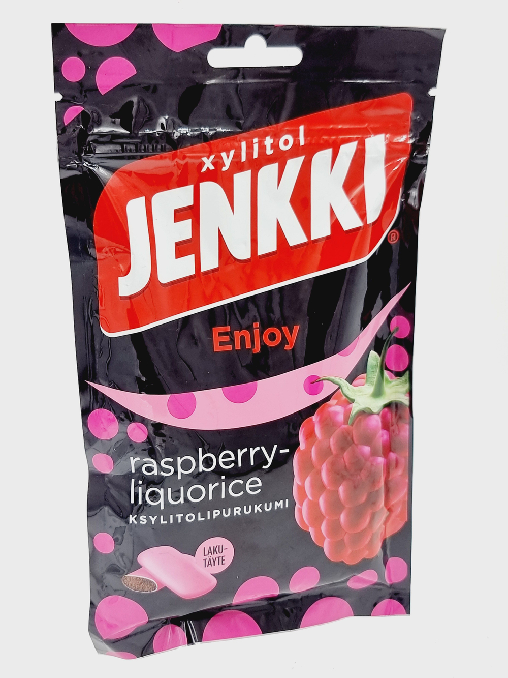Жевательная резинка Jenkki Professional Малина-Лакрица с ксилитом 100 г (из Финляндии)