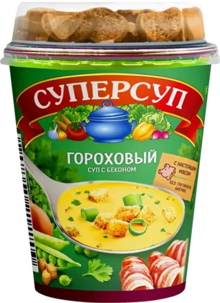 Суп Суперсуп Гороховый с беконом и гренками 45г