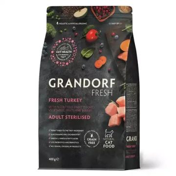 Grandorf Fresh Сухой корм для взрослых стерилизованных кошек с индейкой и бататом