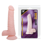 Телесный фаллоимитатор с присоской Super Dildo - 18,8 см. (Цвет: телесный)