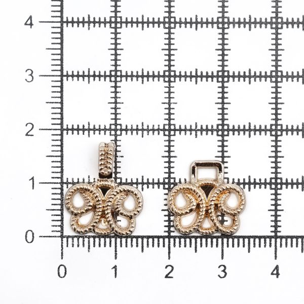 Крючки пришивные декоративные 25х14 мм, gold, 10 шт