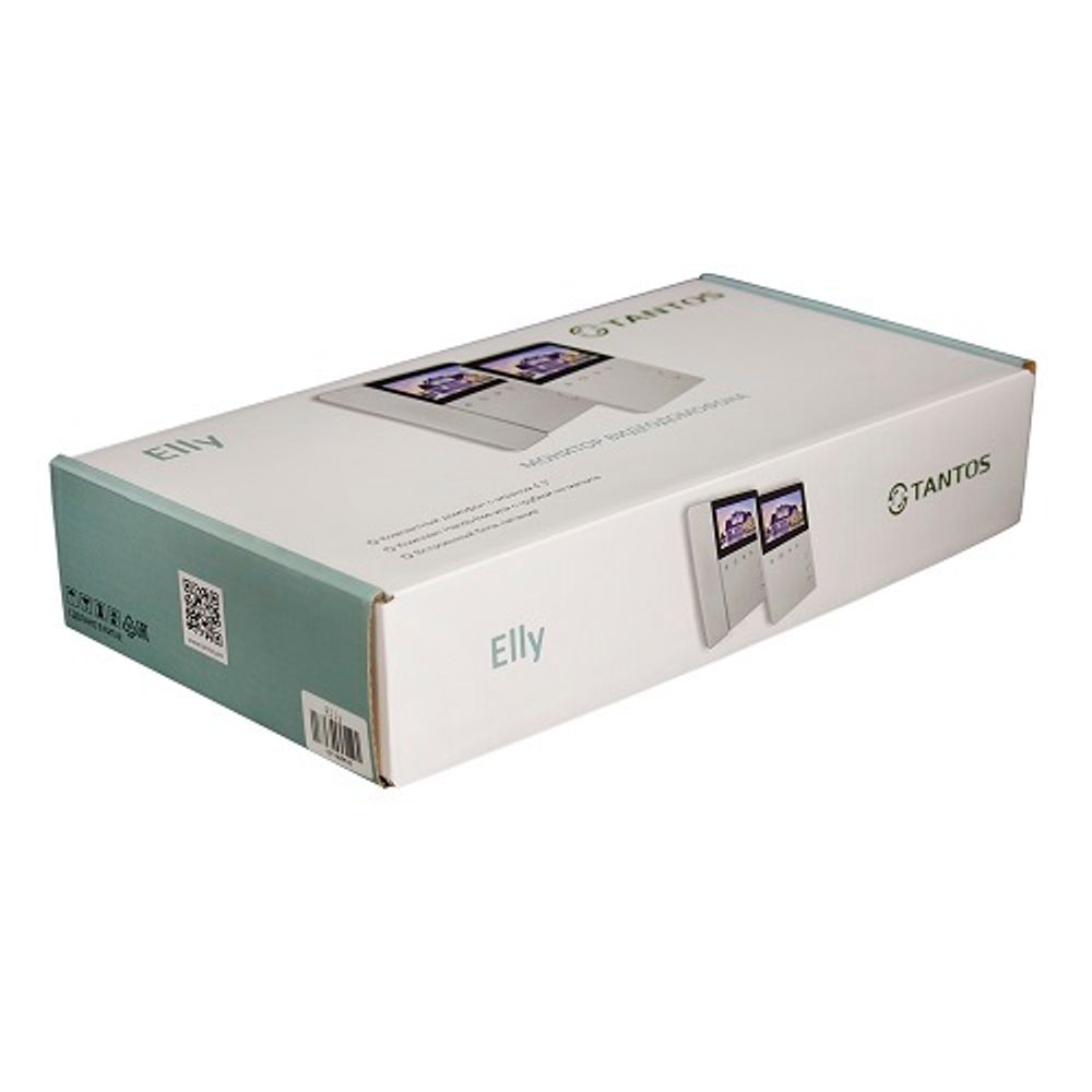 Монитор видеодомофона TANTOS Elly (белый) с трубкой, TFT LCD, экран 4,3"
