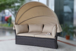 Диван-трансформер плетеный Tagliamento Shell Maxi, коричневый