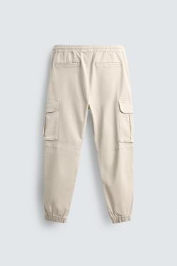 ZARA БРЮКИ КАРГО SLIM FIT, ЦВЕТ ЛЬДА