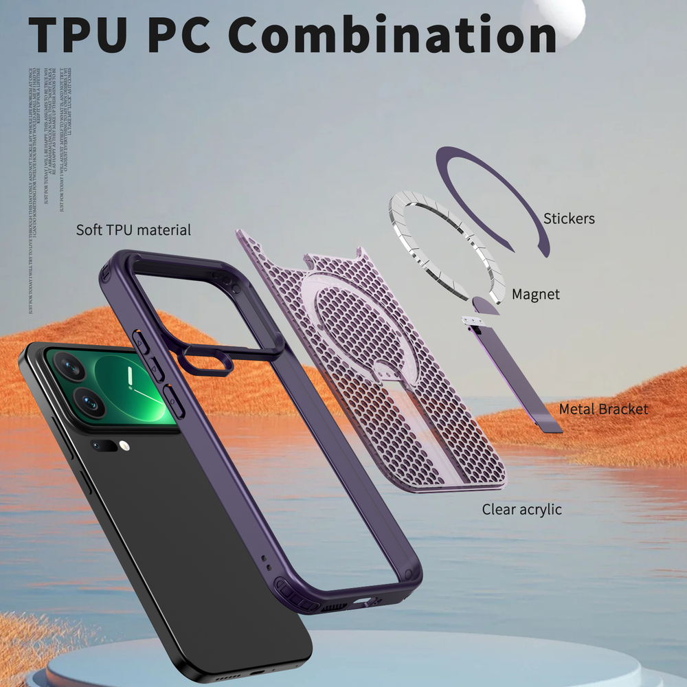 Прозрачный чехол Mesh Pro Magnetic Case для Xiaomi 17 Pro Max