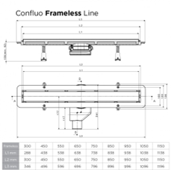 Душевой лоток Pestan Confluo Frameless Line 650 Black Matte