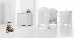 Детская кроватка-качалка Erbesi Cucciolo Bianco