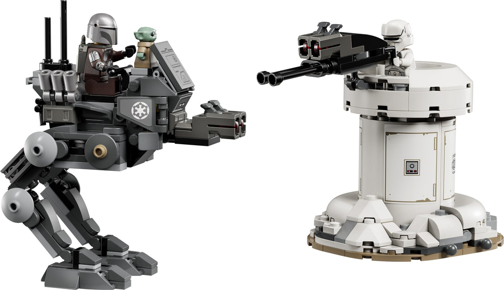Конструктор Лего Star Wars Атака AT-RT 75444 | LEGO Star Wars AT-RT Attack | Мандалорец и Грогу | 297 деталей | 7+