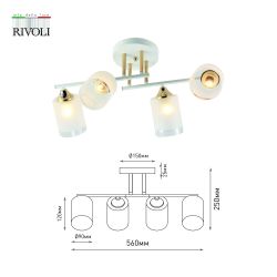 Люстра Rivoli Georgiana 9144-203 4 х Е27 60 Вт модерн | Лайт