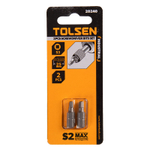 TOLSEN (TT20240) Набор вставок (бит) торцевых 1/4", Square, S3, 25 мм, 2 предмета