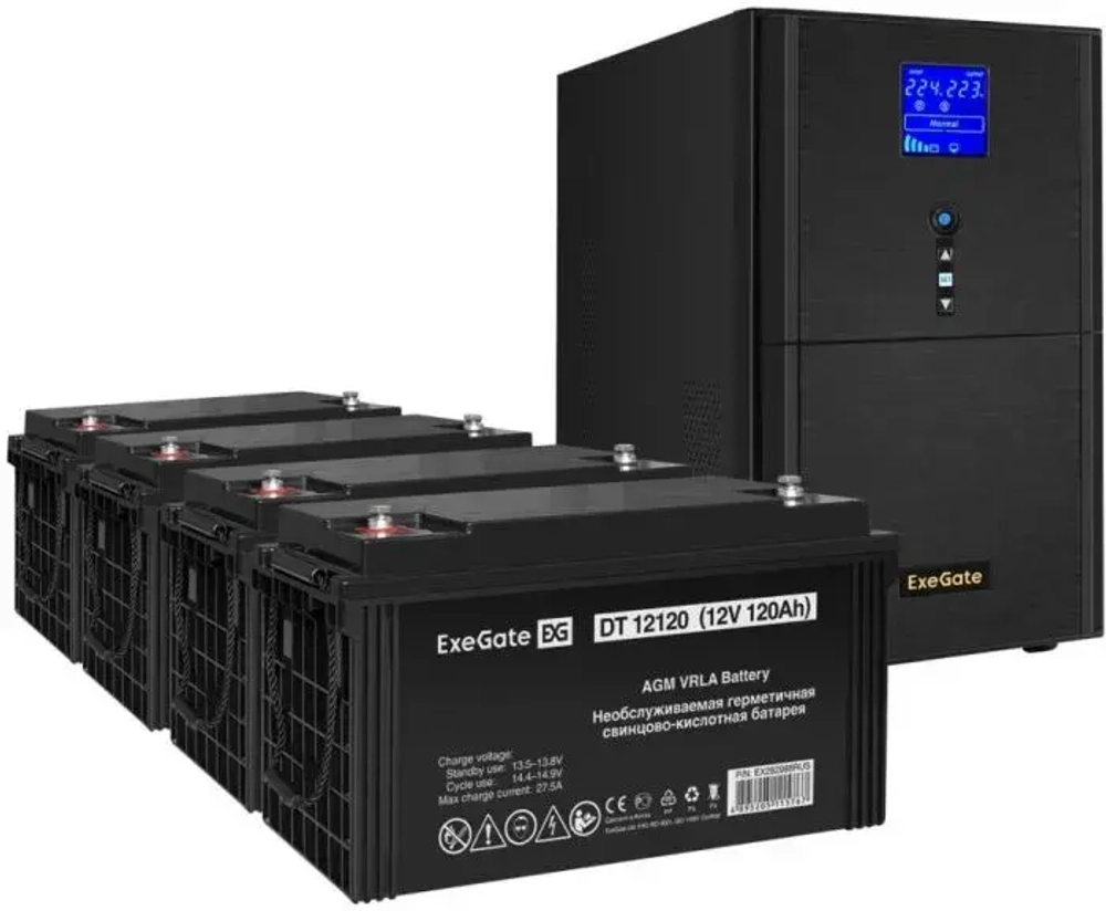 Комплект Exegate SZ-3000.LCD.AVR.3SH.1C13.RJ.USB