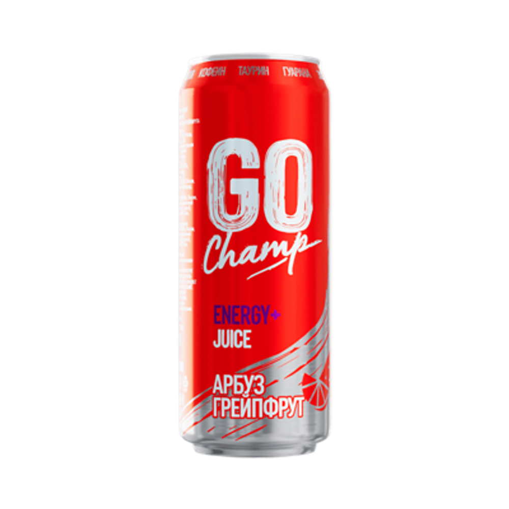 Энергетический напиток GO Champ Арбуз-Грейпфрут жб.450мл