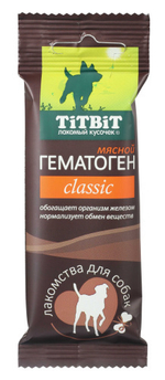 Лакомство для собак Гематоген мясной Classic, 35гр ТитБит