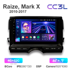 Teyes CC3L 9"для Toyota Raize, Mark X 2010-2017