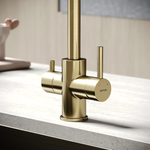 Смеситель для кухни Sancos Vela с краном для фильтра, брашированное золото, SC4013BG, арт. SC4013BG