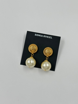 Серьги с «жемчужными» подвесками Sonia Rykiel