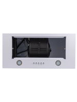 Вытяжка кухонная Quin-60 (WHITE) белый, D150мм, 1200м3/ч, полновстраиваемая, мотор 230Ватт, металл 60см, кнопочное управл.(MACBI)