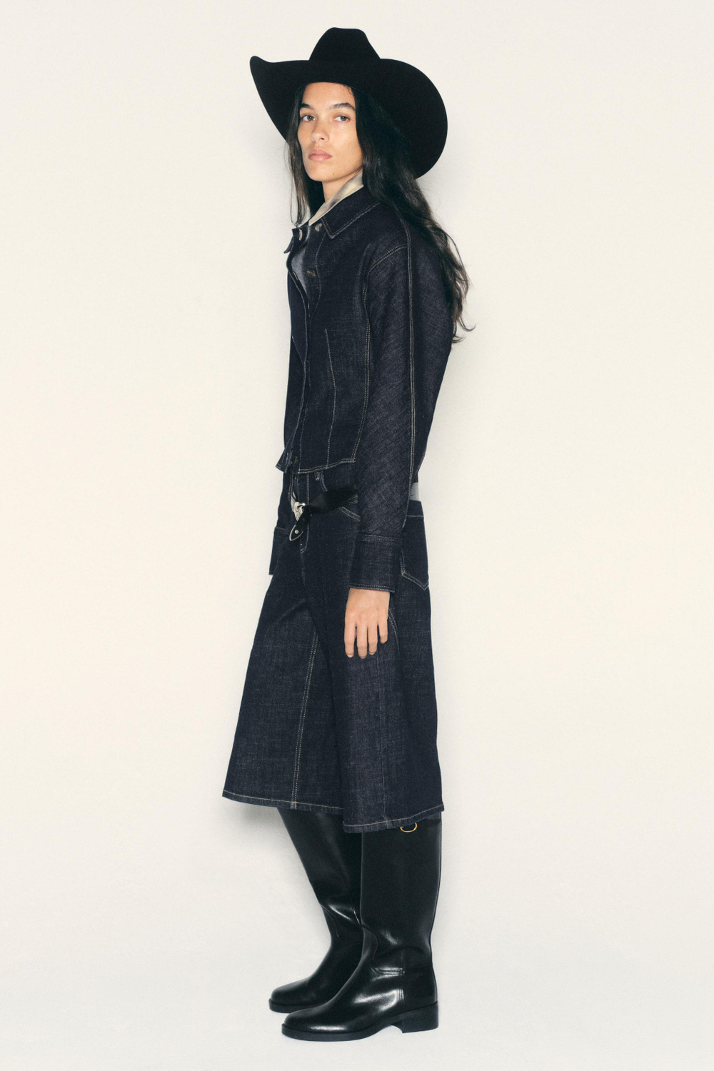 ДЖИНСОВАЯ РУБАШКА Z1975 С БАСКОЙ — ZARA