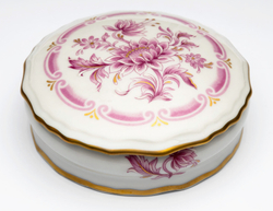 VALERIE4 A/012 ANEMONEШкатулка диам 11 Cre Art Белый / Розовый / Золотой