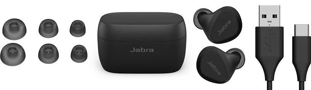 Наушники Jabra Elite 4 с активным шумоподавлением, черные (Из Финляндии)
