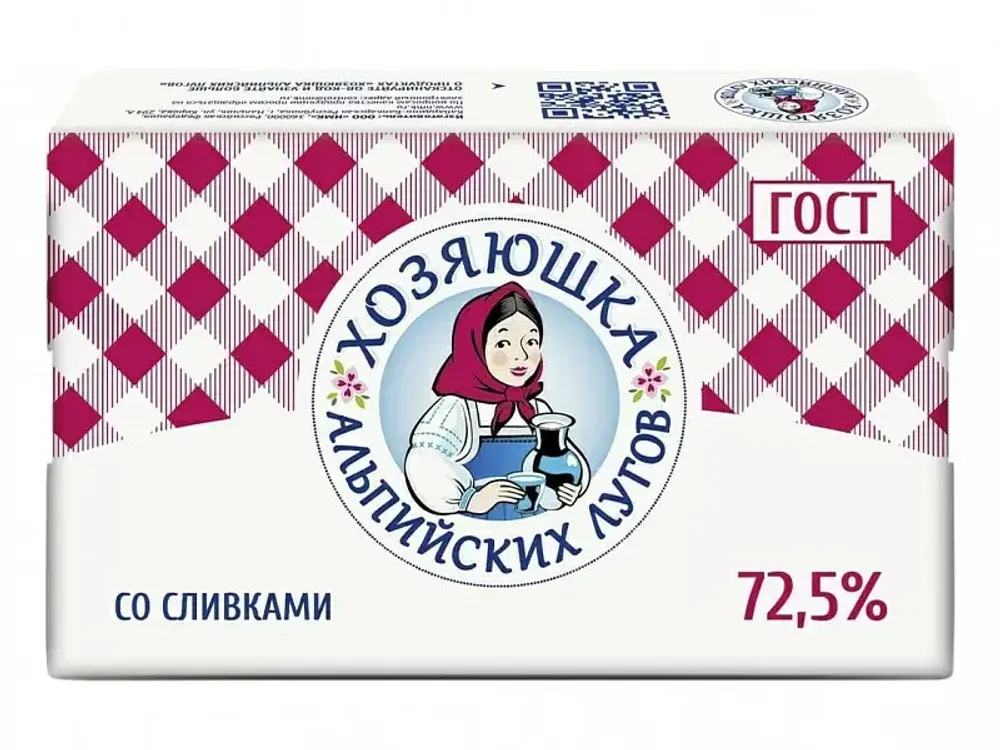Спред Хозяюшка альпийских лугов 72,5% 330г фольга