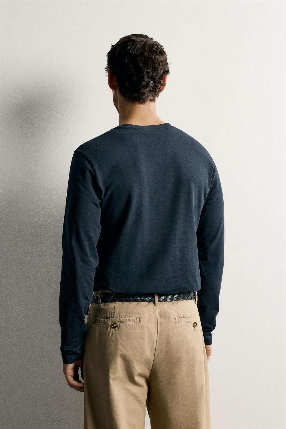 НАБОР ИЗ 3 БАЗОВЫХ ФУТБОЛОК SLIM FIT С ДЛИННЫМИ РУКАВАМИ — ZARA