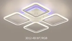 Люстра потолочная светодиодная Rilon 3012/4 WT+RGB, 156 Вт, белая