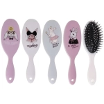 Расчёска массажная «Stylish hair - Кролики», микс 4 вида, овал, 22*7 см