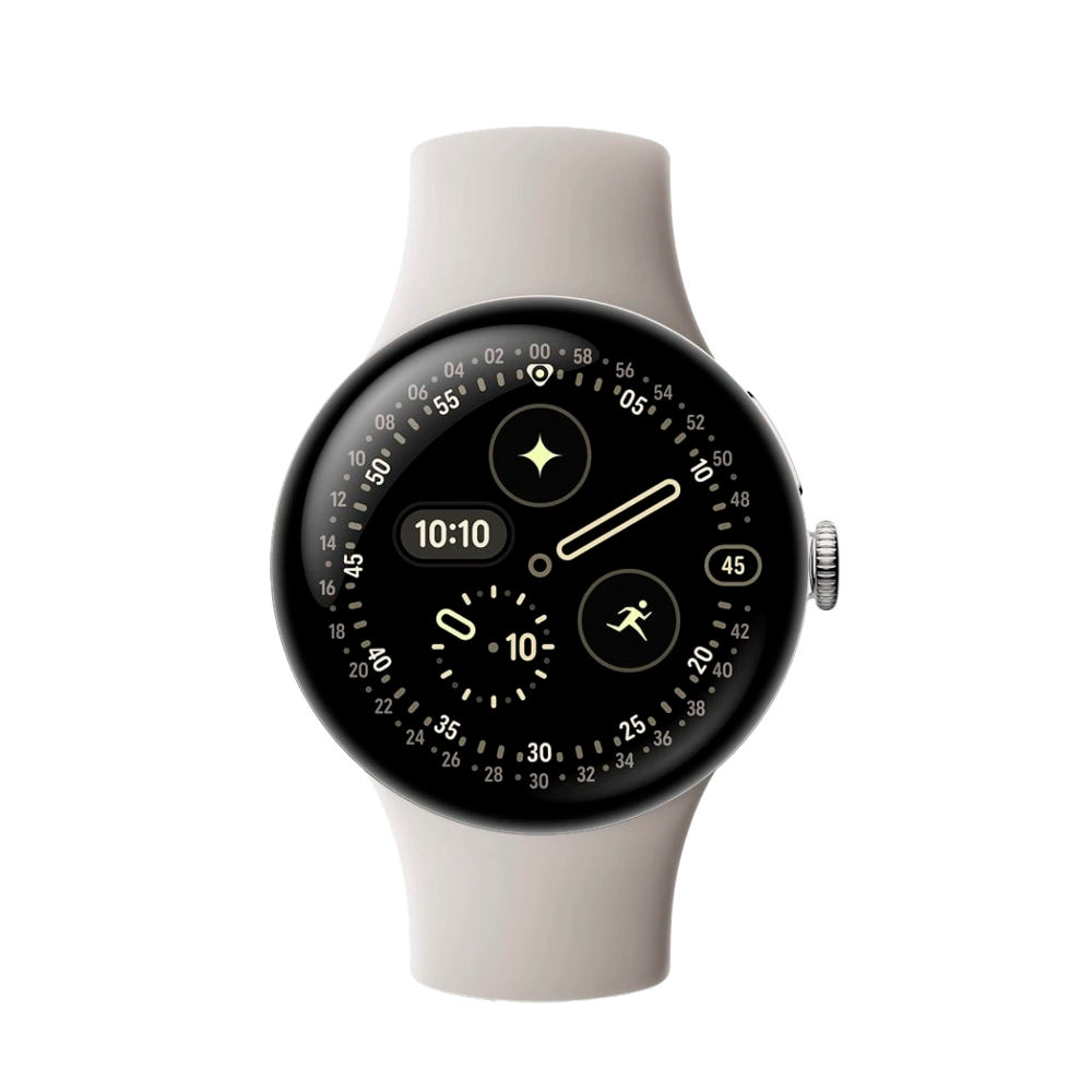 Умные часы Google Pixel Watch 4 Wi-Fi, 41mm, Polished Silver/Porcelain (Серебряный/Фарфоровый)