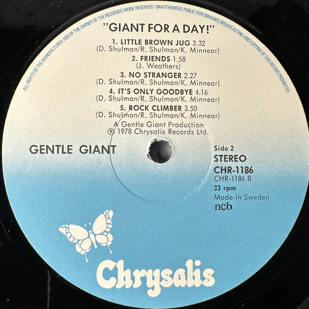 Gentle Giant - Giant For A Day (Швеция 1978г.)
