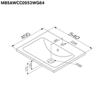 Раковина мебельная, керамическая, 55 см AM.PM X-Joy M85AWCC0552WG64