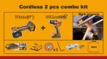 Набор 20В BL Мини-УШМ INGCO CKLI20255 — комбо набор из двух предметов
