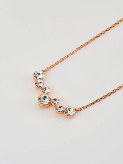 Колье-дуга Эльза с белыми кристаллами Swarovski