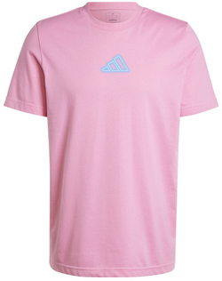 Мужская теннисная футболка Adidas Graphic Play Tennis T-Shirt - bliss pink
