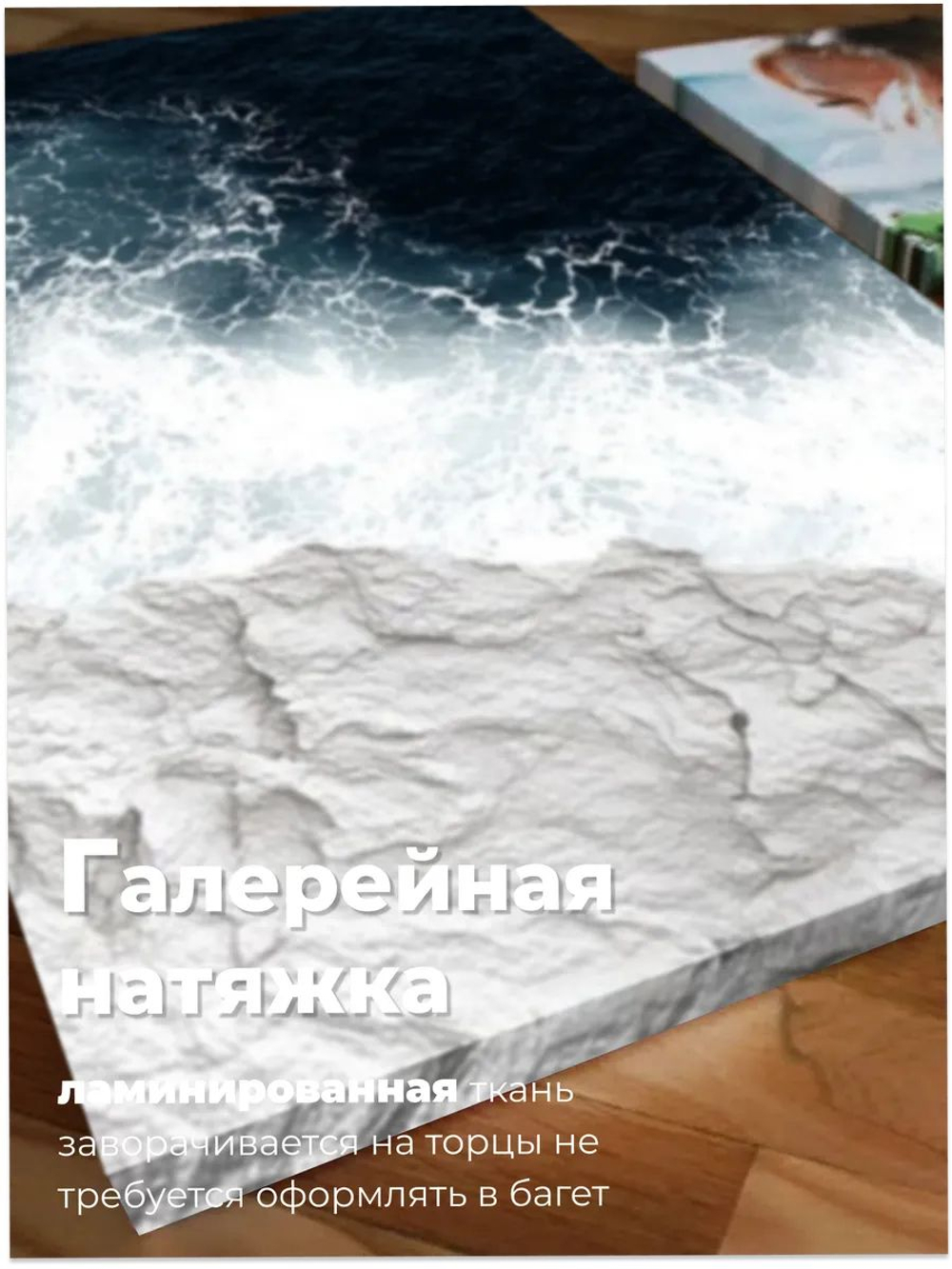 Картина Прибой у скал модульная 50x70см 3шт.