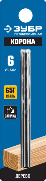 ЗУБР d 6 x 90/50 мм, М-образная заточка, спиральное сверло по дереву, Профессионал (29421-090-06)
