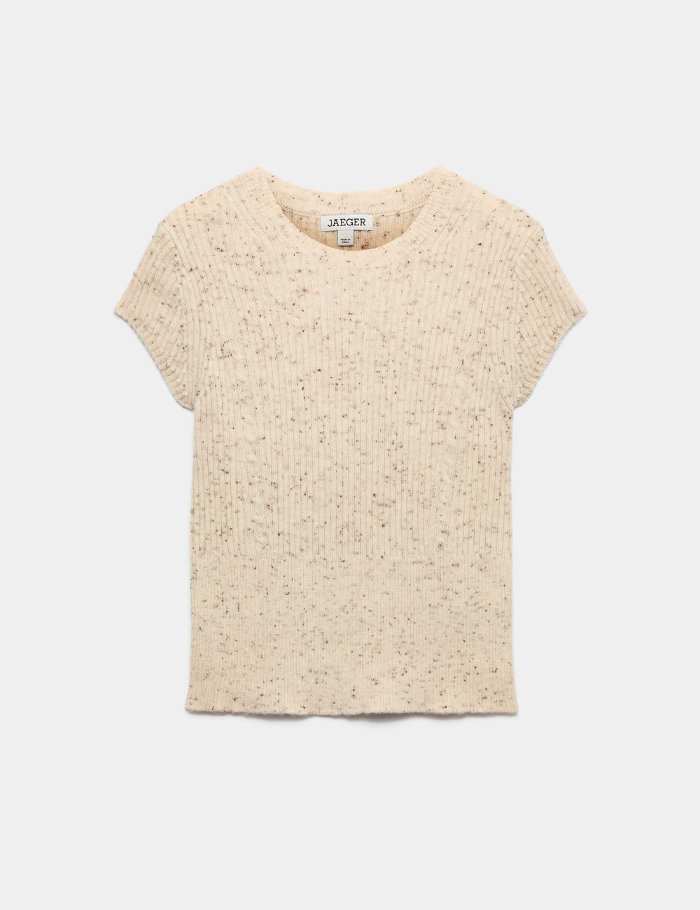 Вязаный топ в рубчик из смеси овечьей шерсти - Marks & Spencer