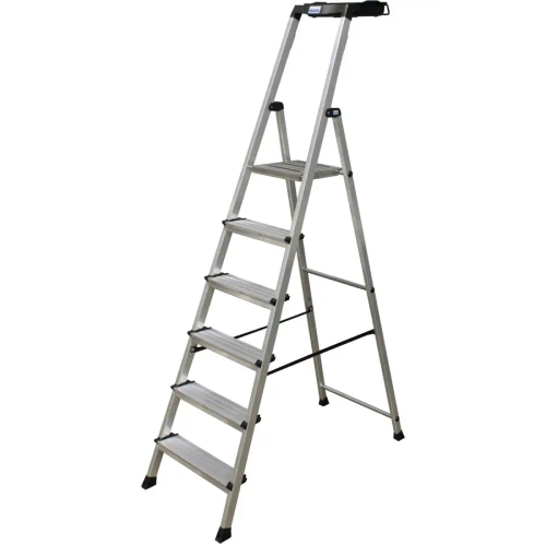 Стремянка Secury MultiGrip 6 ступени + пластиковое ведро Krause 126542