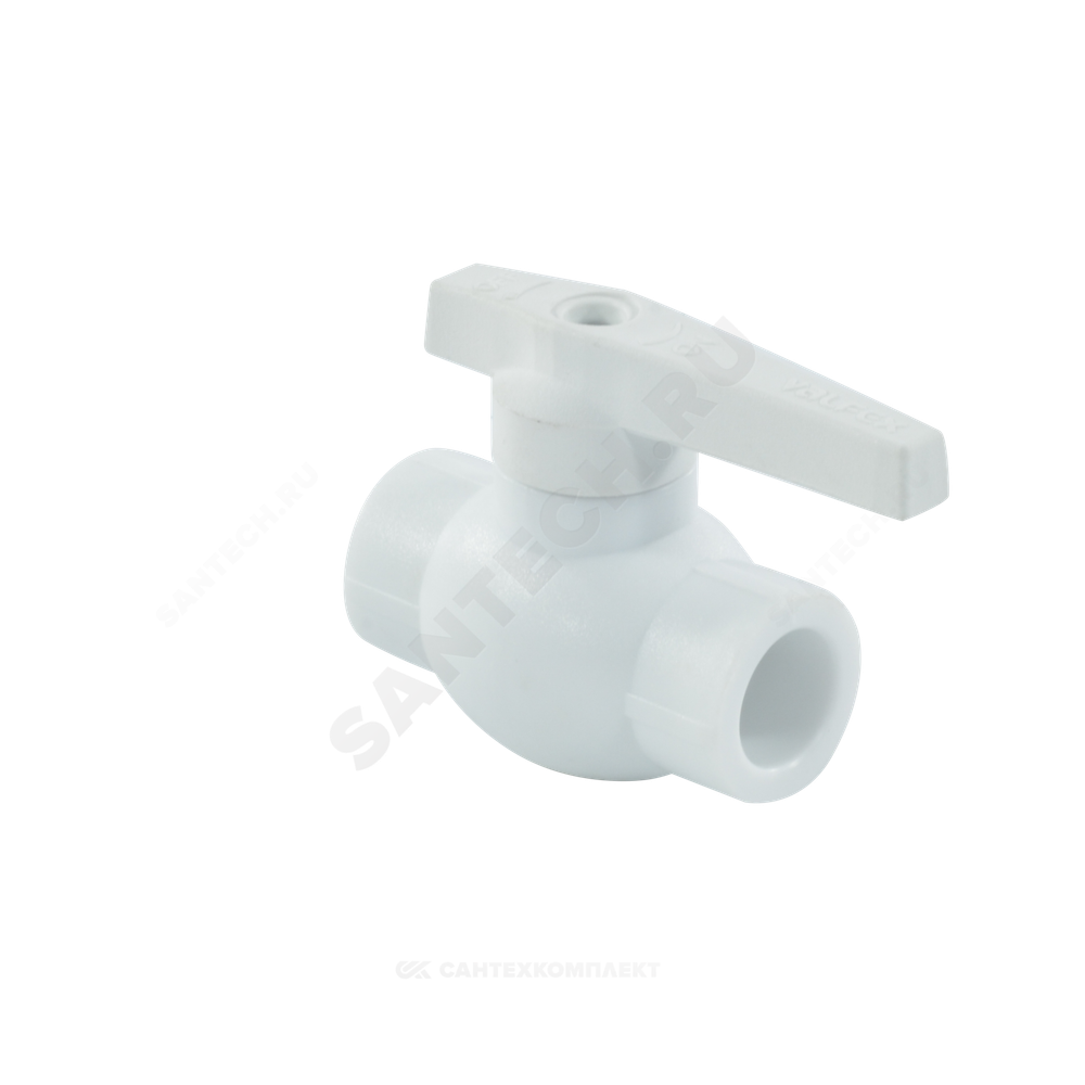 Кран шаровой PP-R белый Дн 32 внутренняя пайка VALFEX 10144032