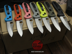Нож Benchmade 555 Griptilian Mini - розовый нейлон, клинок стоунвош