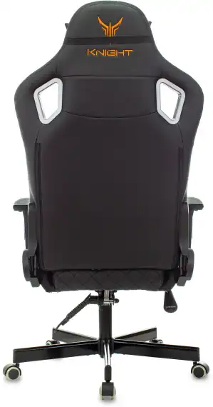 Кресло игровое Knight Outrider черный ромбик экокожа с подголов. крестов. металл