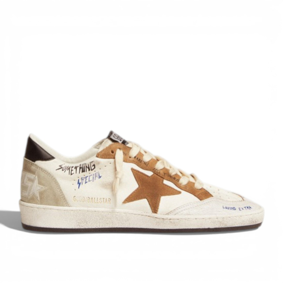 Women’s Ball Star sneakers with tobacco-colored suede star and black leather heel tab