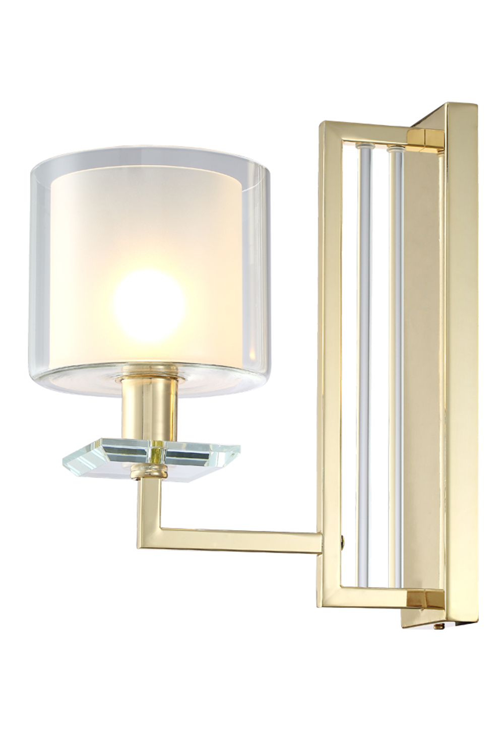 Настенный светильник Crystal Lux NICOLAS AP1 GOLD/WHITE