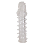 Прозрачная удлиняющая насадка 13,5см с шипами и точками ToyFa Basic Big Boy 888006-1