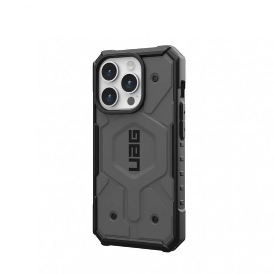 Чехол с поддержкой MAGSAFE Uag Pathfinder для iPhone 15 Pro 6.1", цвет серебро (Silver)
