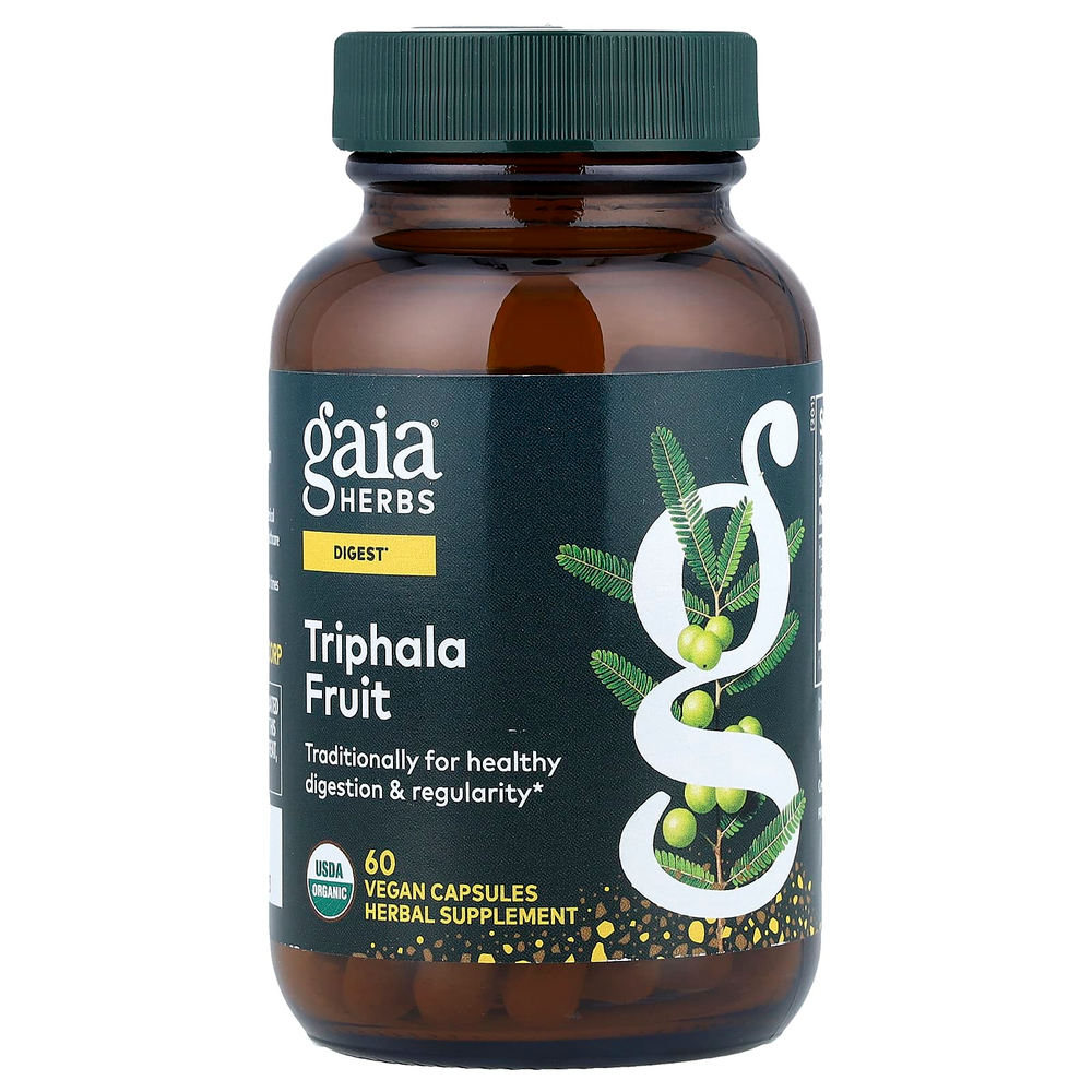 Gaia Herbs, плоды трифала, 60 веганских капсул