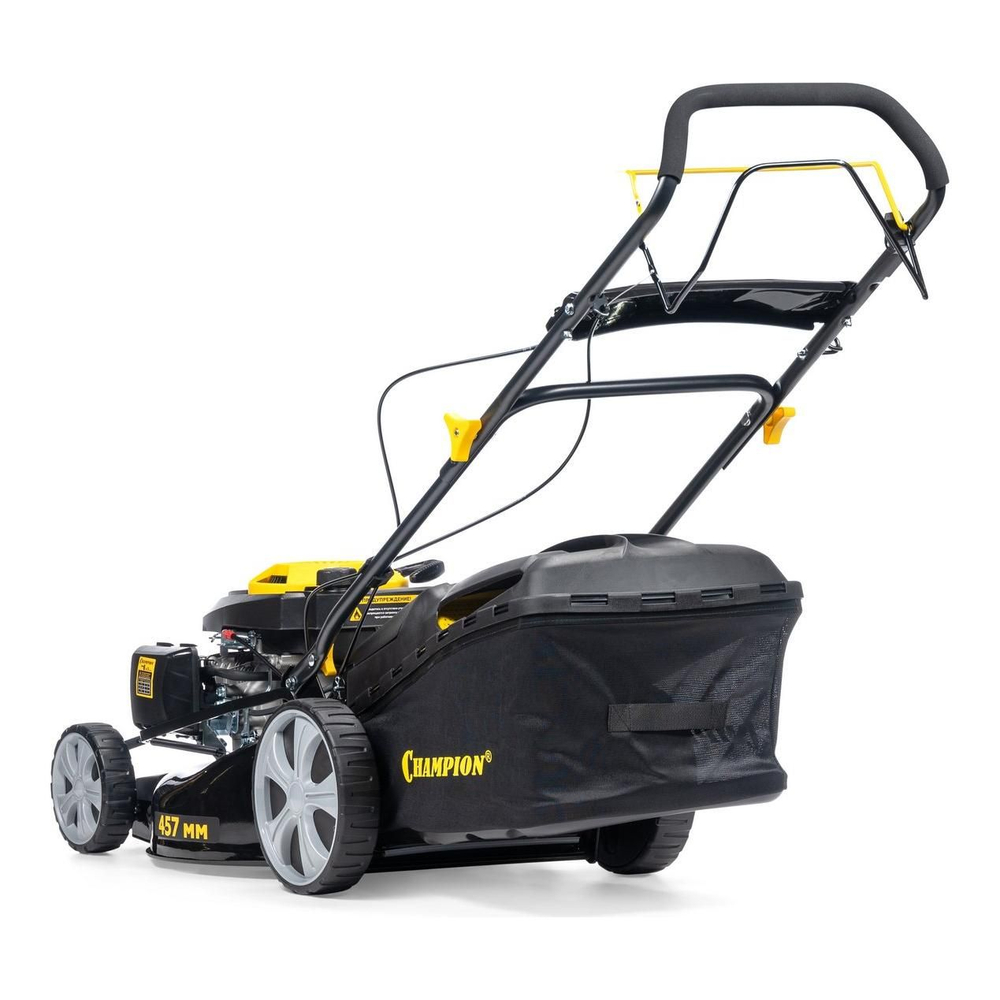 Газонокосилка CHAMPION LM4630 (3кВт привод 457мм 60л 25-75мм 1рычаг/7, 32кг 4в1)