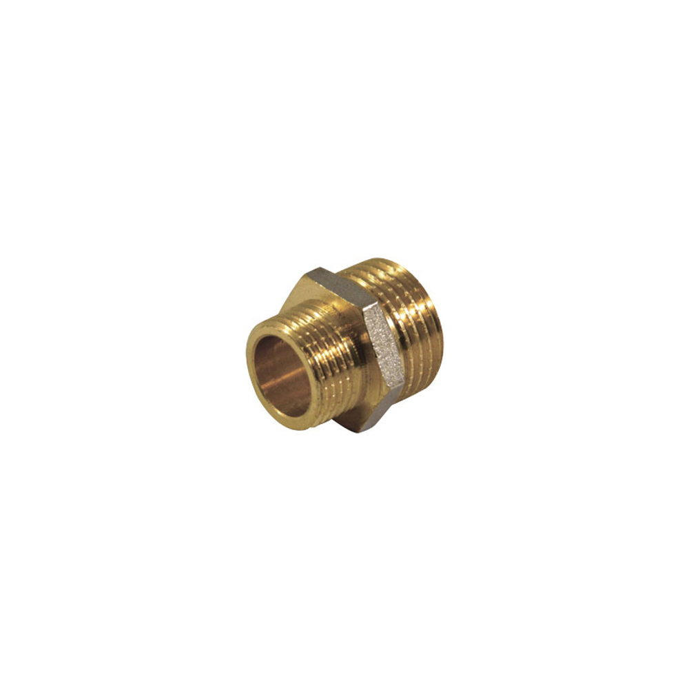 Ниппель латунный переходной СТМ с наружной резьбой 1 1/4" x 1"